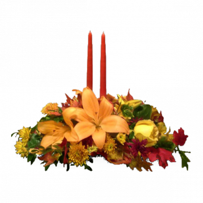 Autumn Lilies Centerpiece